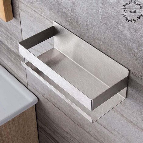 Étagère de douche Étagère de salle de bain Étagère murale Étagère en acier inoxydable 20 cm (1/4)