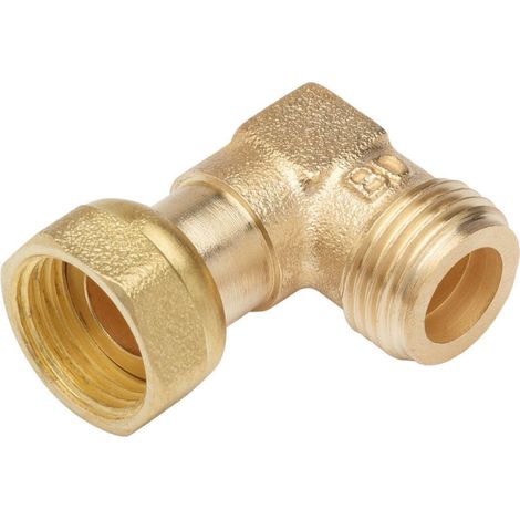 Raccord coudé 90° à joint JPG entrée M1/2'' sortie écrou 1/2'' pour gazinière - BANIDES - 238612 (1/4)