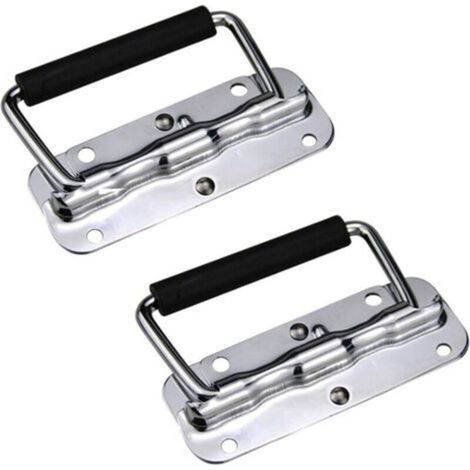 maniglie pieghevoli da 120 mm in acciaio inossidabile, maniglia di trazione incassata per flight case e cassetta degli attrezzi. (1/5)