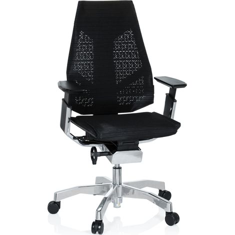 Bürostuhl / Drehstuhl GENIDIA Netzstoff schwarz (1/5)
