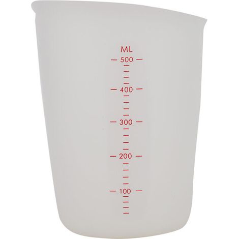 Transparent Soft Silicone Measuring Cup Visual Semi permeable Milk Cup (500ml) (1/5)