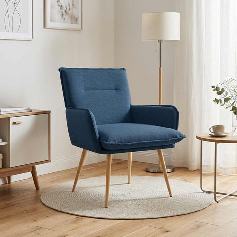 vidaXL Sillón Azul Tela (1/5)
