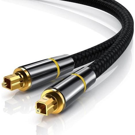 3M Câble Optique Audio Numérique Cordon Fibre Optique Toslink pour Home Cinéma Barre de Son TV PS3 PS4 XBox - 3M (1/4)