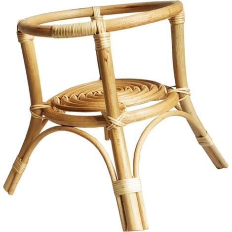 Support Pot de Fleur Rotin Tissé Naturel Porte Plante Intérieur et Compact pour Jardin Balcon et Salon Support Affichage Polyvalent pour Pots de Plantes (1/5)