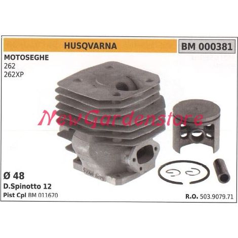 Cilindro pistone segmenti HUSQVARNA motore motosega 262 262XP 000381