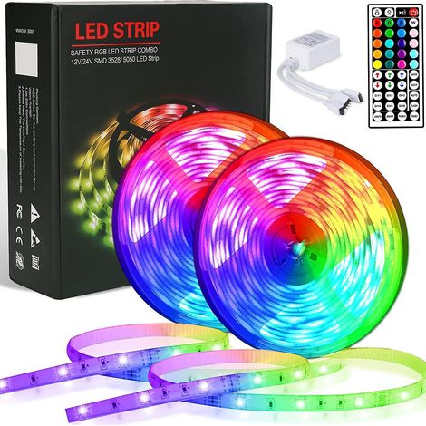 ruban Led 10m Rgb Led Ruban Musique Bande Led Contrl Par App Du Smartphone, 16 Millions De Couleurs, Bande Led Lumineuse Pour Maison Dcoration (1/5)