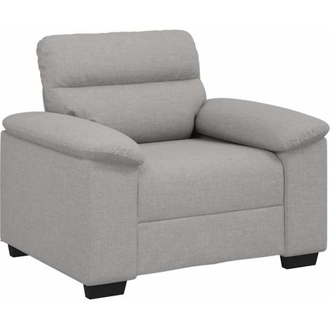 vidaXL Divano Sedia Grigio Nuvola 55 cm in Tessuto (1/5)