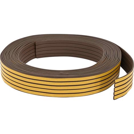 vidaXL Sello de ventana autoadhesivo Marrón 8 x 2 mm 12 m Espuma EPDM (1/2)