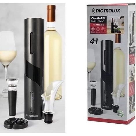 Apribottiglie elettrico Cavatappi tira bijou per bottiglia vino tappo antigoccia beccuccio sottovuoto taglia capsula set 4 in 1 (1/5)