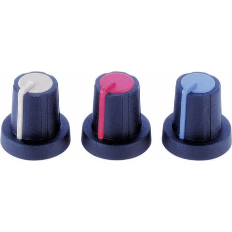 PB Fastener 3030398 3030398 Drehknopf mit Zeiger Schwarz, Grau (Ø x H) 16 mm x 16 mm 1 St.