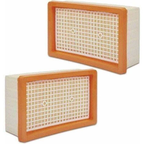 Lot De 2 Filtres Plissés Plats Compatibles Avec Les Aspirateurs Multi-Usages Kärcher Mv4 / Mv5 / Mv6 / Wd4 / Wd5 / Wd6.