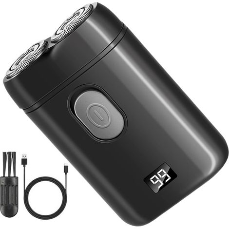 Rasoir Électrique Pour Hommes Rasoir Portable Étanche Mini Sans Fil Rasoir Électrique Visage Homme Pour Barbe, Toilettage, Menton, , Maison, Gym, , Travail, Bureau, Noël (1/5)