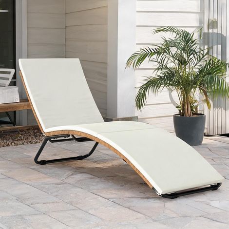 Mobilier de jardin en rotin en acier PE-Rattan 175 x 57 x 80 cm (1/5)