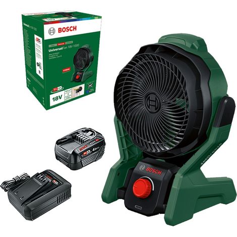 Bosch 06039E1000 UniversalFan 18v Cooling Workshop Fan + 4AH Battery Kit