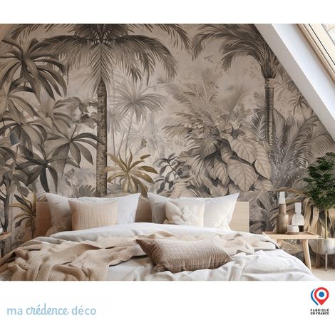 Papier peint : Jungle tropicale dessinée - Intissé - L.200 x H.280 cm (1/5)