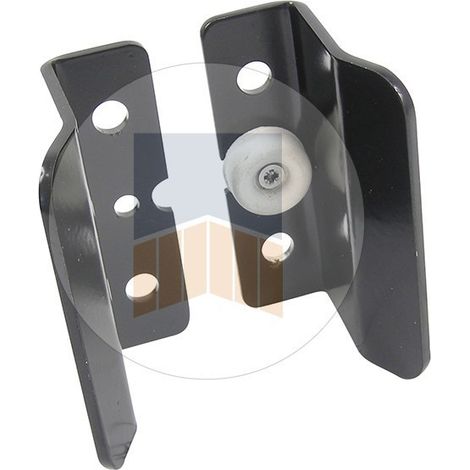Portac – U de réception pour portail coulissant – Butée en caoutchouc diamètre 22mm – Visserie inox fournie – Longueur 55mm (1/2)