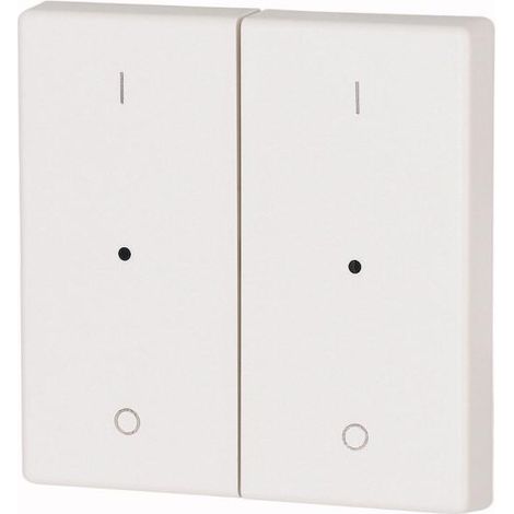 Bouton à bascule double +raccord de manomètre I/0 blanc EATON CWIZ-02/11-LED
