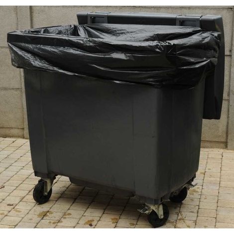Housse conteneur 750l 30µ le carton de 50 1190x1500mm - PROMOSAC - Sac poubelle de 200 a 750 litres