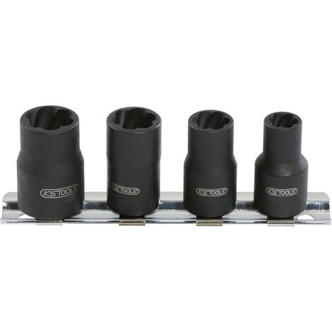 KS Tools 1/4 Spiral-Profil-Stecknuss-Satz, 4-tlg., 8-13 mm (1/2)