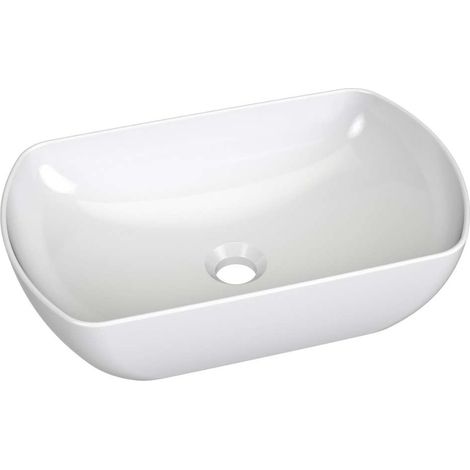 Ravak Uni Slim - Waschbecken, 50 x 31 cm, ohne Überlauf, ohne Hahnloch, weiß XJX01150004 (1/5)
