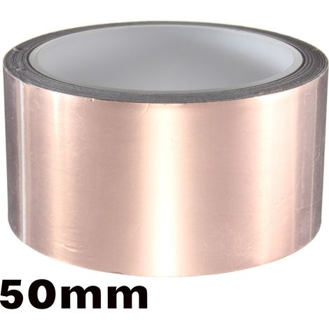 Rotolo Nastro adesivo Conduttivo Lamina in Rame - 3MT Misura - 50mm x 3 Metri