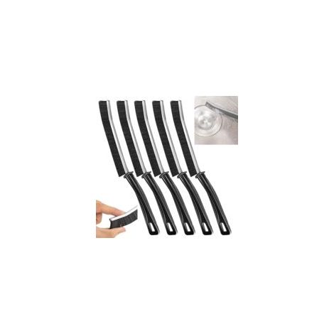 Cepillo para limpiar ranuras, 5 piezas. Cepillo para limpiar el baño, la lechada de azulejos, las ranuras de las ventanas, cepillo de cerdas para limpiar ranuras en puertas, ventanas y rieles - Crezuo