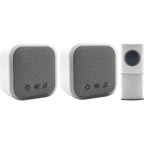 Uni-Com 98476 98477GB W96001 Portable and Plug-In Door Chime Set White UNC68440 (1/5)