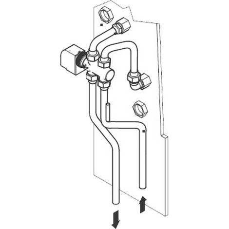 "KIT VALVOLA 3 VIE BATTERIA AUSILIARIA AD 1 RANGO PER VENTILCONVETTORE """"JOLLY TOP"""" FERROLI FC BATT 1R"