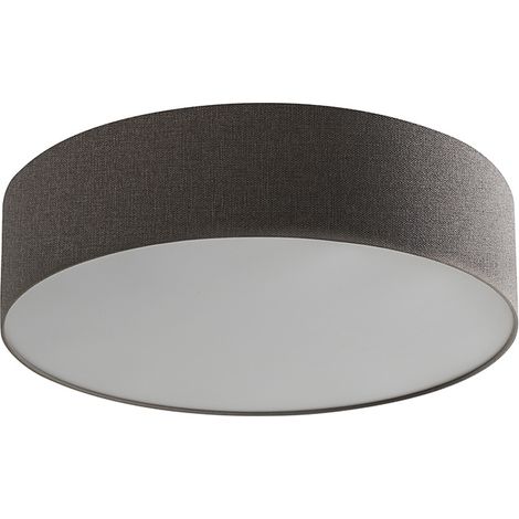 Plafonnier Vivien 58Cm Avec Abat-Jour Cylindrique En Tissu Anthracite Et Raccord E27 Pour Éclairage Plafonnier - Groupe Rossini (1/5)