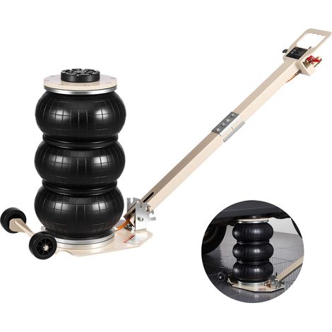 Cric Pneumatique 3 Tonnes, Coussin de Levage avec 6 Tubes en Acier, Hauteur 450 mm, Montée Rapide 1-6 s, Poignée Réglable et Patin Caoutchouc pour Voitures, SUV, Pickups (1/5)