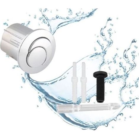 Lntyq Bouton de toilette chasse d'eau de double rinçage compatible avec cassette WC D2D AH0001800R 822043001 Croissant Double rinçage Courte portée (1/3)
