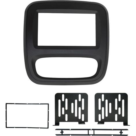 2-DIN-Autoradio-Einbausatz, kompatibel mit Renault Trafic und Opel Vivaro ab Baujahr 2015.