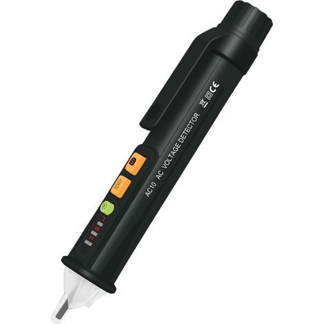 Strom-Finder, kabellos, schwarz, mit Stift, Summer, LED-Anzeige, LCD-Anzeige, Fehlerstrom-Tester (1/5)