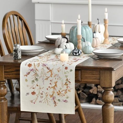 Manteles，Caminos de mesa con estampado floral，Caminos de mesa vintage，Caminos de mesa estampados，Manteles decorativos，33183 cm (1/4)