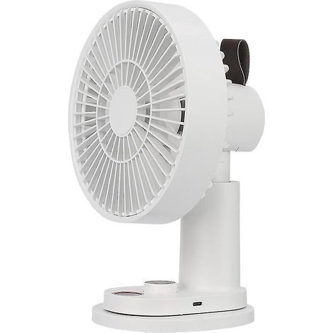 Petit ventilateur de bureau portable, rechargeable, à pince, avec tête oscillante et fonction rem (1/5)