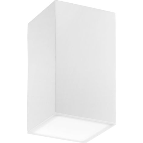 "Plafoniera LIVING in gesso bianco verniciabile 11 cm."