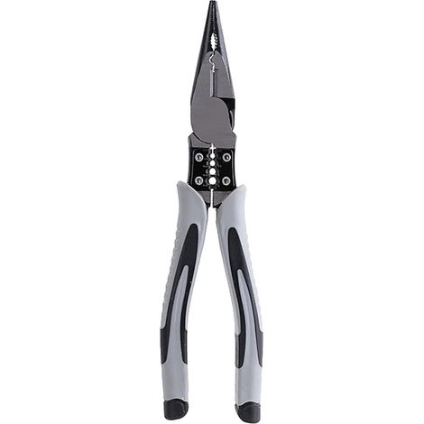 Pince à dénuder Pince multifonction Ensemble de sertissage Stripping pince de grade industriel Coupe-fil de qualité industrielle/Pinces nez diagonales Haute dureté(Needle plier 7 inch) (1/5)