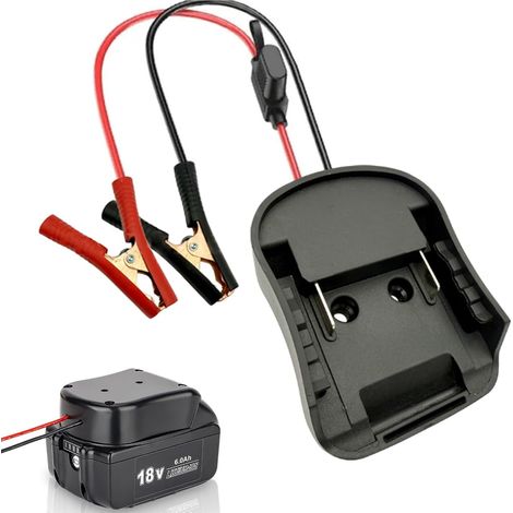 Démarreur de Voiture Compatible avec La Batterie Makita 18 V, Adaptateur de Booster de Batterie Portable pour Makita 18 v avec Câble 11 Awg, Adaptateur de Démarrage de Voiture, Câble de Booster (1/5)