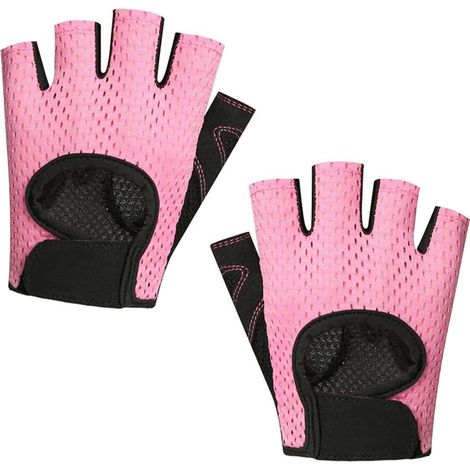 Weightlifting gloves for men and women, lightweight and breathable with padding, fingerless pole dance gloves.