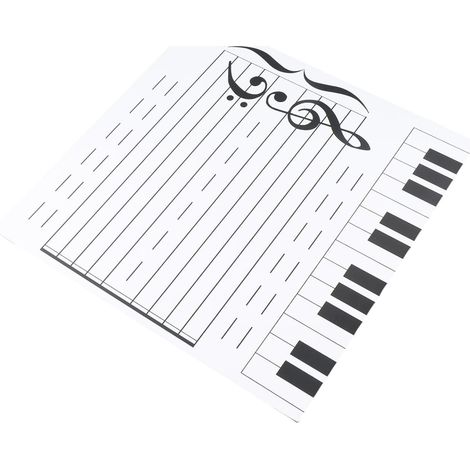 Tableau de Musique pour Professeur de Piano, Effaçable à Sec Double Face Tableau de Lecture de Notes Magnétiques avec 70 Aimants pour Cours de Théorie Musicale (1/5)