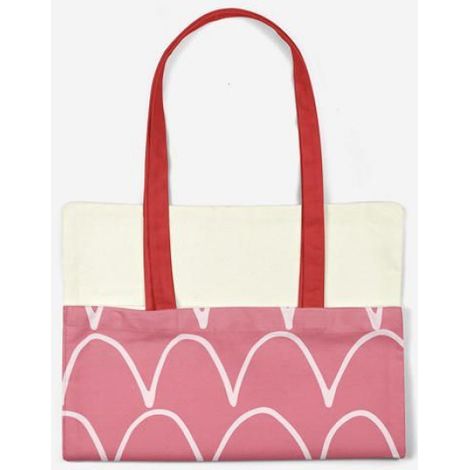 Sac Shopping - Coton - 34 x 40 cm - Rose - Porté Épaule - 1 Pièce (1/4)