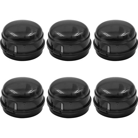 6 PCS Couvercle de Boutons de Plaque de Cuisson à Gaz Verrouillage de Bouton de Sécurité au Gaz Couvercle de Bouton de Cuisinière à Gaz(Noir Transparent) (1/5)
