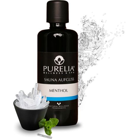 PURELIA Saunaaufguss Konzentrat Menthol 100 ml natürlicher Sauna-aufguss - reine ätherische Öle