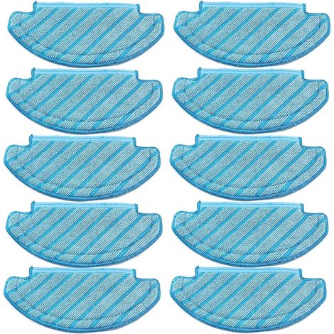 Lot de 10 serpillères pour Robot aspirateur Ecovacs Deebot Ozmo T8 AIVI T8 Max and T8 Series/ N8 Pro (1/5)