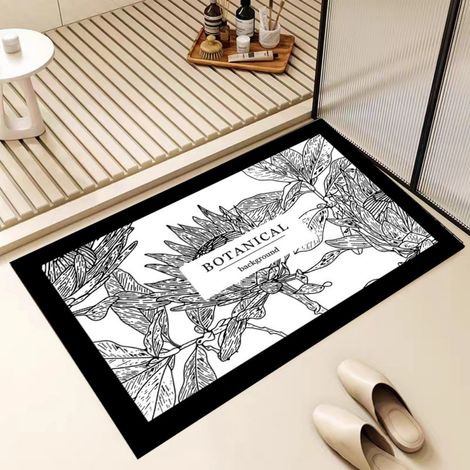 Ede Souvenirs 4060cm Boue de diatomées Tapis de sol en terre de diatomées, paillasson de salle de bain, tapis absorbant et antidérapant, tapis d'entrée, lavable. (1/4)