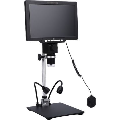 10.1 Inch IPS Screen Digital Microscope – 2000x Magnification – 12MP Camera with Real-Time Recording – for Phone PCB Repair – with 32GB Battery (1/5)