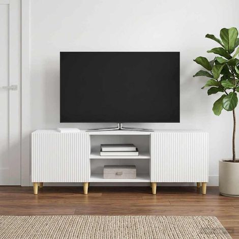 TV-Schränk Hochglanz Weiß 150 x 31 x 50 cm Holzwerkstoff (1/5)