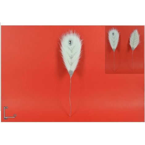 STELO PIUME BIANCO 35CM