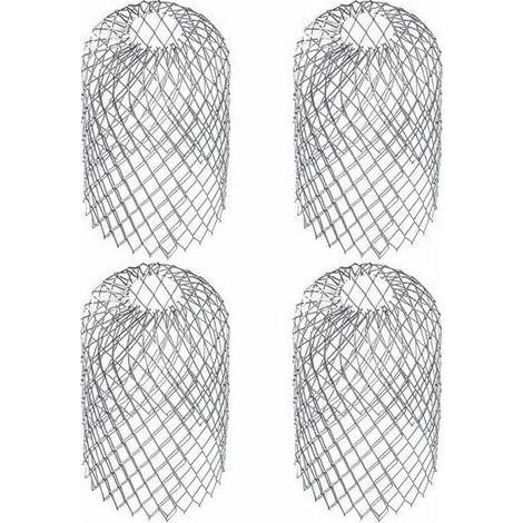 Ulisem 4-teiliges Dachrinnen-Set für ca. 6,69 x 3,15 Zoll (ca. 17 x 8 cm), Dachrinnenfilter, Gitter, Laubfang, Dachrinnensieb, Laubschutz, Dachrinnenabdeckung, Edelstahl (1/5)