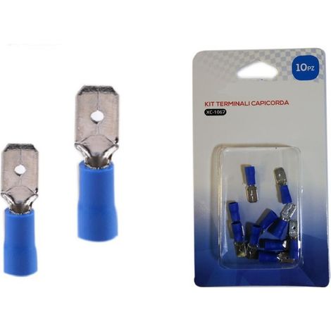 Wisdom - Kit 10 Terminali Capicorda Connettori Preisolati Cavi Elettrici Frd2-250 Xc-1067 - (1/2)